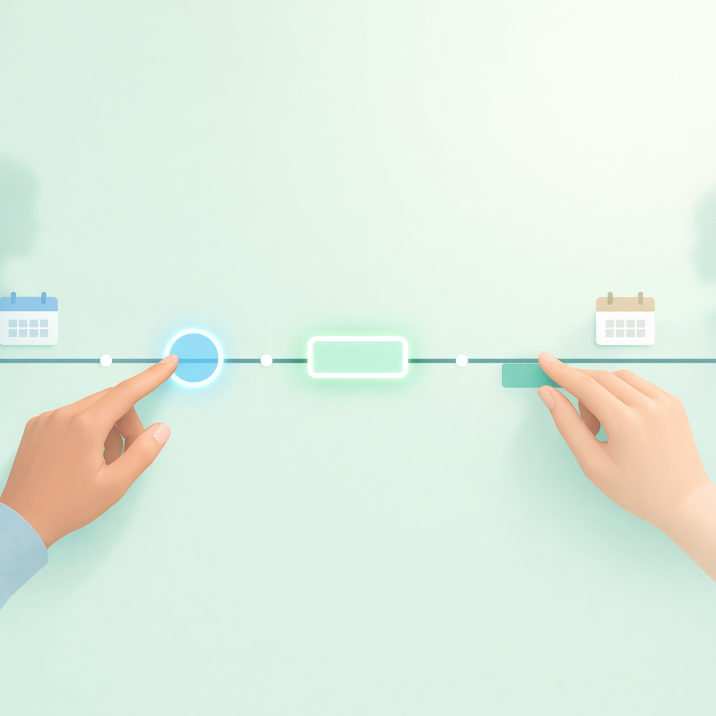 Calm and organised timeline view
