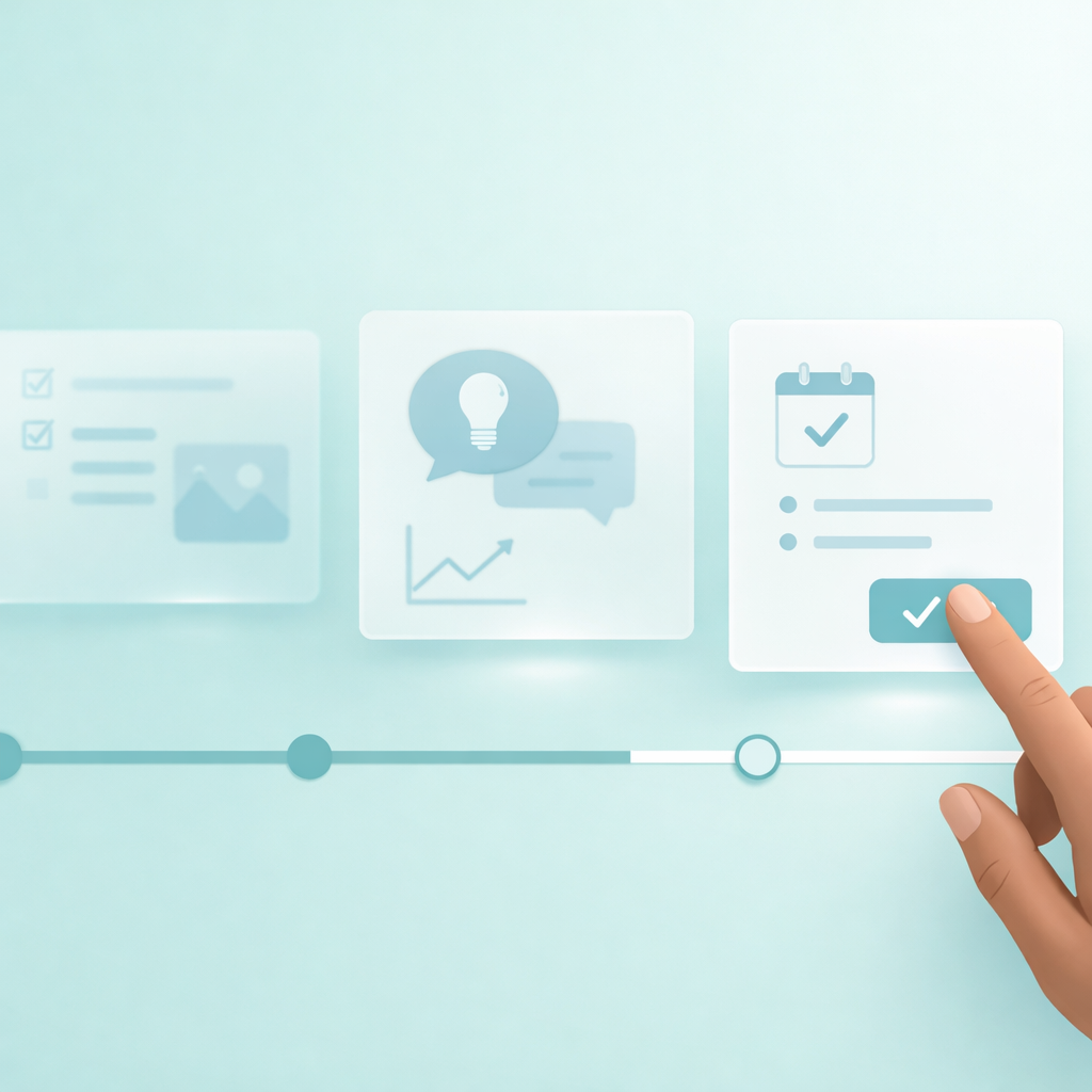 A calm workspace surrounded by emails